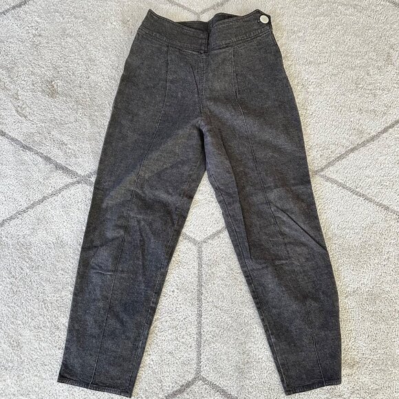 Vintage 80s Perry Ellis America Gray Tapered Size Zip Pants Sz 10 - Picture 1 of 7